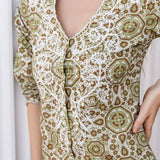 Chloe Caftan Printed - Moss Castillo Medallion