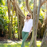 Bell Pant Twill - Palm