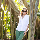 Bell Pant Twill - Palm