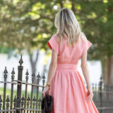 Betty Dress Linen - Terracotta