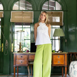 Summer Julia Pant Linen - Chartreuse