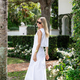 Slim Shell Top Poplin - Blanc