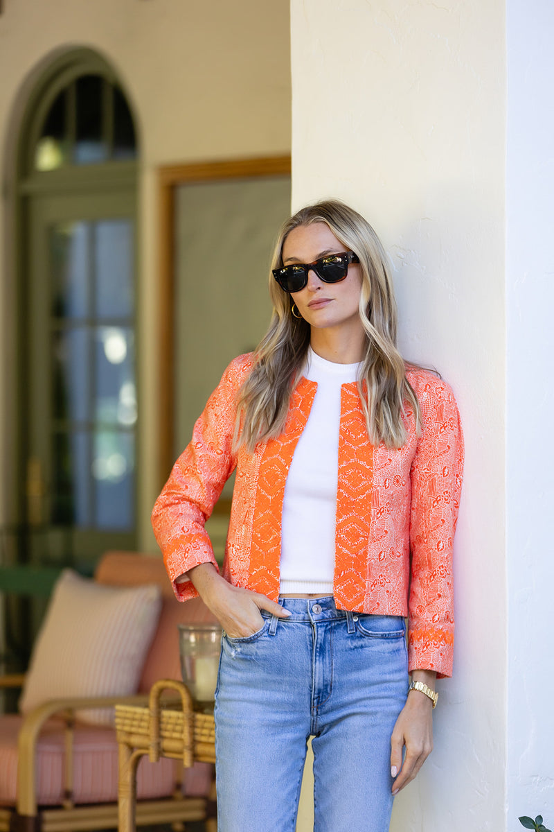 Diana Jacket - Tangerine Marbella