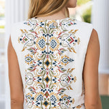 Slim Shell Top - Ecru Fleur