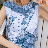 Slim Shell Top - Ciel Zephyr Stripe