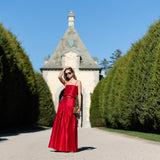 Luna Skirt Dupioni - Cranberry