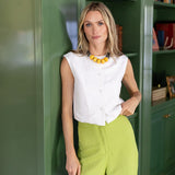 Blair Top Poplin - Blanc