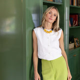Blair Top Poplin - Blanc