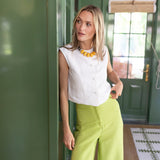 Blair Top Poplin - Blanc