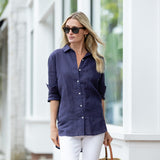 Halsey Linen Shirt - Peacoat