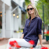 Halsey Linen Shirt - Peacoat