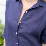 Halsey Linen Shirt - Peacoat