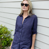 Halsey Linen Shirt - Peacoat