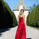 Luna Skirt Dupioni - Cranberry