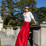 Luna Skirt Dupioni - Cranberry