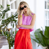 Cartagena Wrap Skirt - Poppy