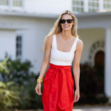 Cartagena Wrap Skirt - Poppy