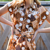 Cara Dress - Umber Patchwork