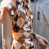 Cara Dress - Umber Patchwork