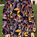 Oversized Dakota Jacket Velvet - Noir Baroque Floral