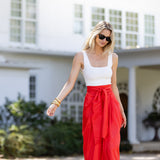 Cartagena Wrap Skirt - Poppy