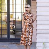 Cara Dress - Umber Patchwork