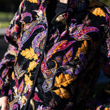 Oversized Dakota Jacket Velvet - Noir Baroque Floral