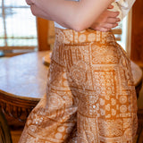 Ivy Pant Dupioni - Tobacco Bandana