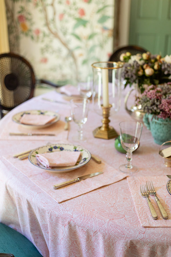 Tangerine Palermo Paisley Tablecloth (Round & Rectangular)