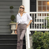 Bell Pant Twill - Peacoat Castillo Medallion