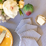 Peacoat Ticking Stripe Dinner Napkins