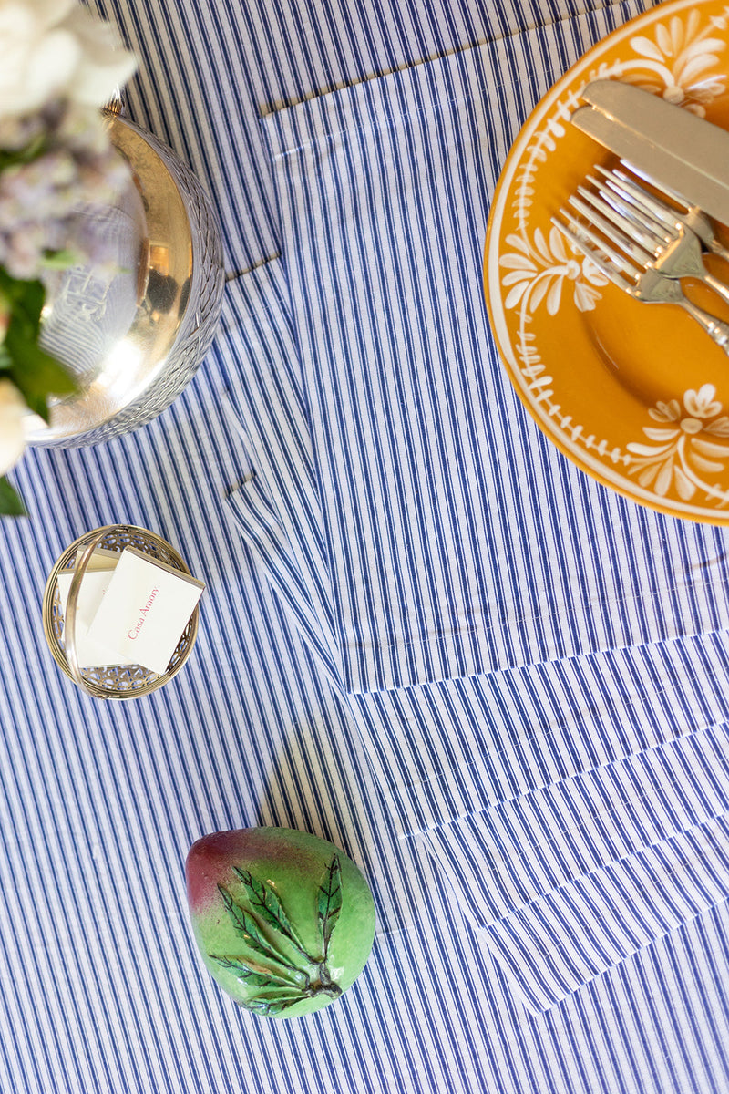 Peacoat Ticking Stripe Placemats