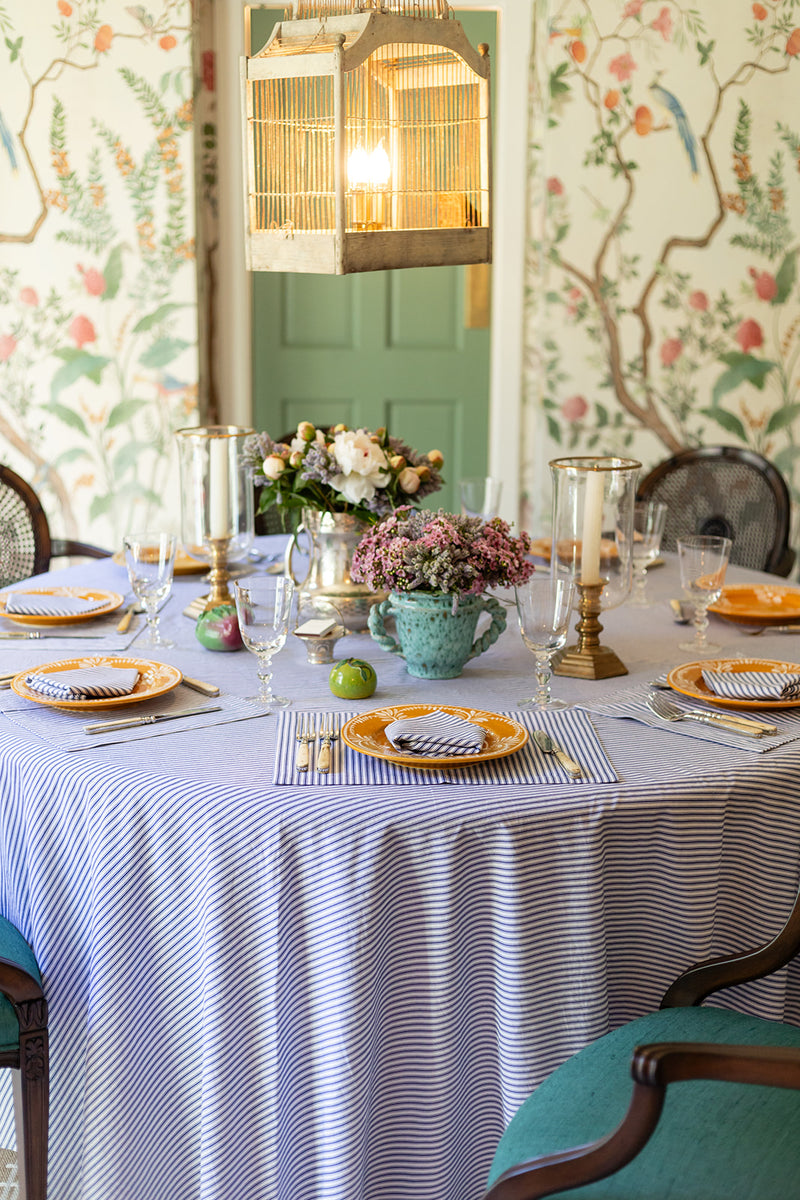 Peacoat Ticking Stripe Placemats