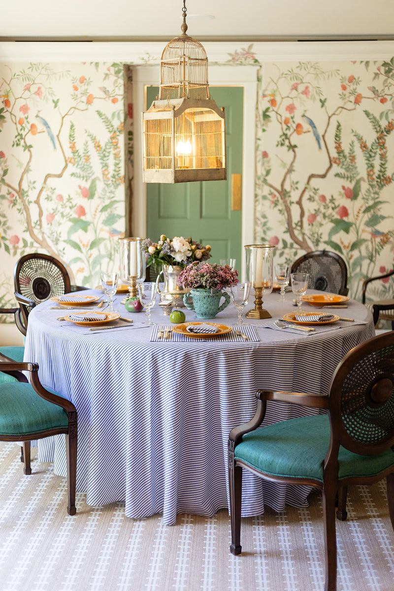 Peacoat Ticking Stripe Placemats