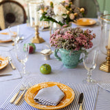 Peacoat Ticking Stripe Dinner Napkins