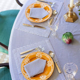 Peacoat Ticking Stripe Dinner Napkins