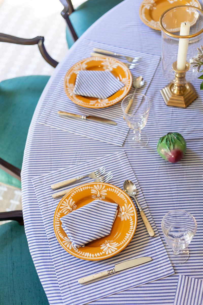 Peacoat Ticking Stripe Placemats