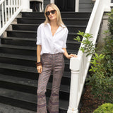 Bell Pant Twill - Peacoat Castillo Medallion
