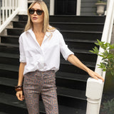 Bell Pant Twill - Peacoat Castillo Medallion