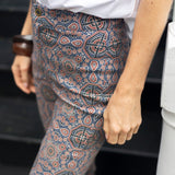 Bell Pant Twill - Peacoat Castillo Medallion