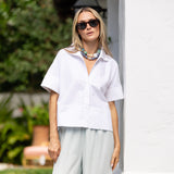 Obe Pant Linen - Pale Aqua