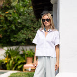Obe Pant Linen - Pale Aqua