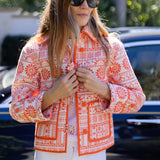 Dakota Jacket - Coral Tulum Stripe