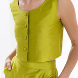 Blake Top Dupioni - Pear