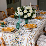 Ecru Fleur Tablecloth