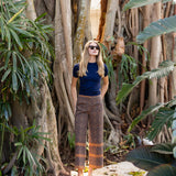 Tessa Pant Twill - Peacoat Cordoba Quatrefoil