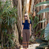 Tessa Pant Twill - Peacoat Cordoba Quatrefoil