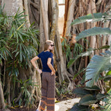 Tessa Pant Twill - Peacoat Cordoba Quatrefoil