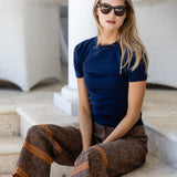 Tessa Pant Twill - Peacoat Cordoba Quatrefoil