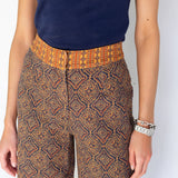 Tessa Pant Twill - Peacoat Cordoba Quatrefoil